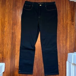 Brand New Ralph Lauren Black Denim Jeans with Gold stitching